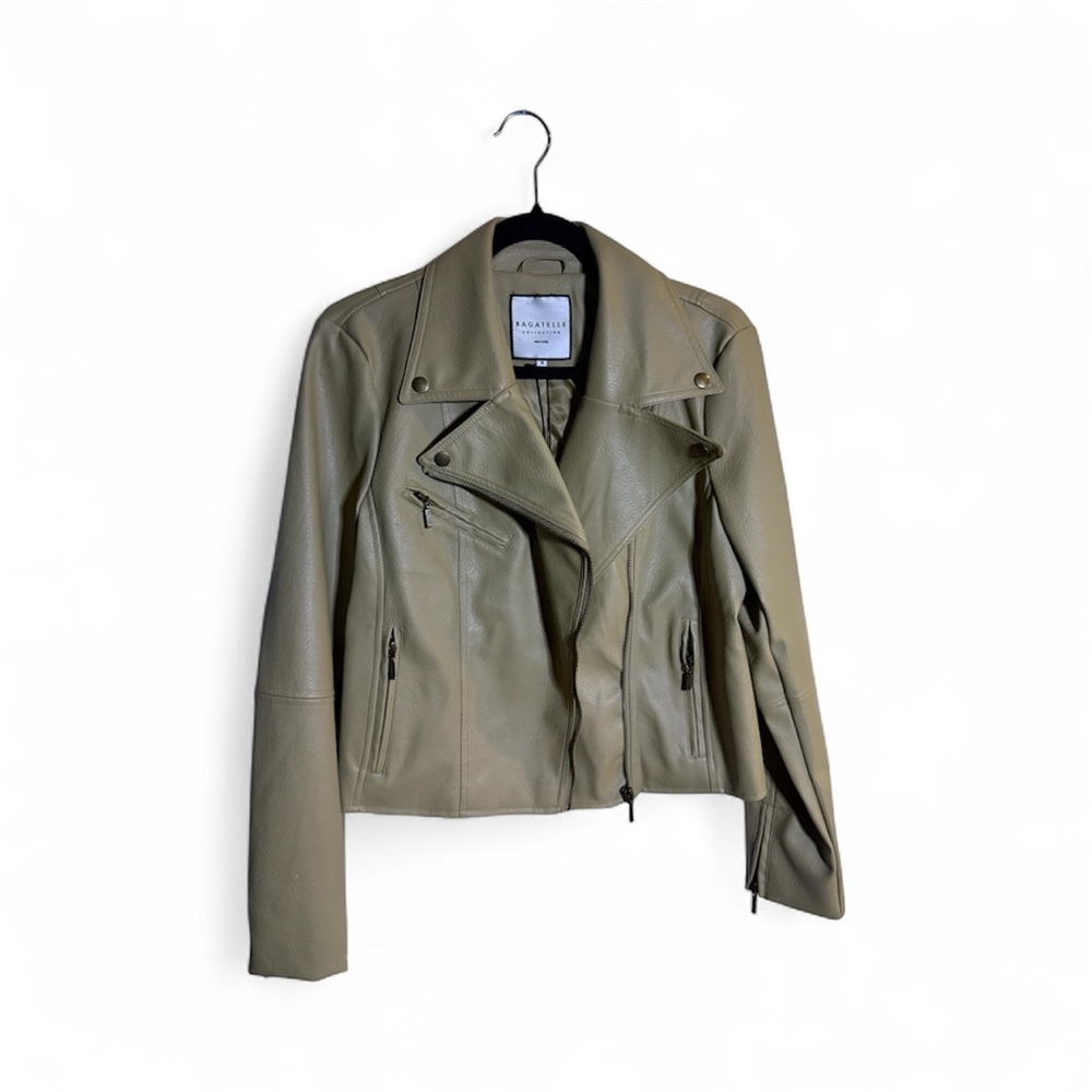 Bagatelle Women's Olive Leather Jacket